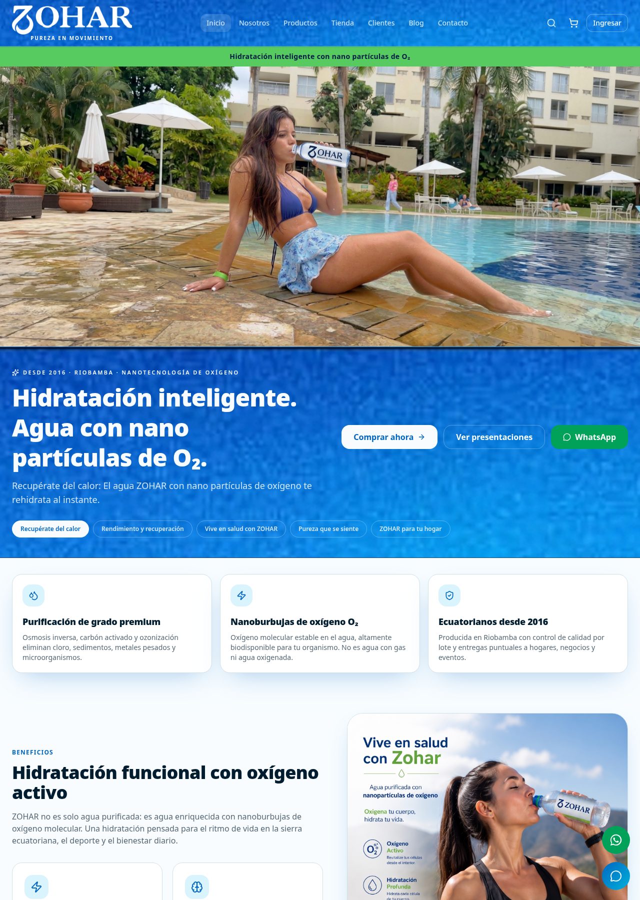 Proyecto Zohar Agua desarrollado por Nexoraw