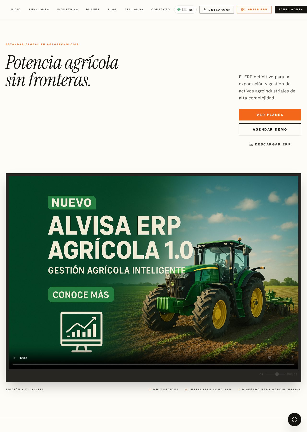 Proyecto ALVISA ERP desarrollado por Nexoraw